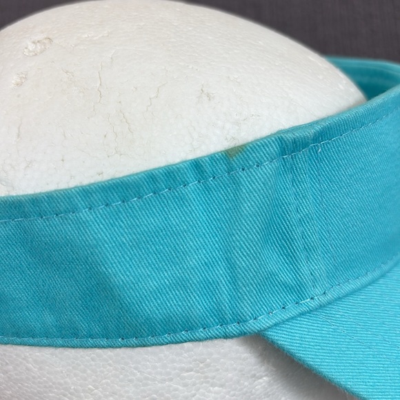 Florida Visor Womens Adjustable Blue White Hibiscus Flower Strapback Shade Shack - Picture 9 of 13